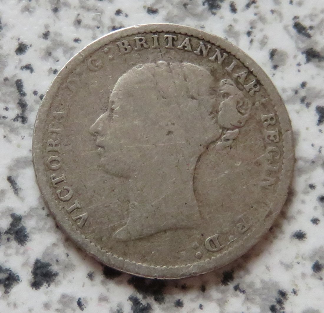  Großbritannien 3 Pence 1886   