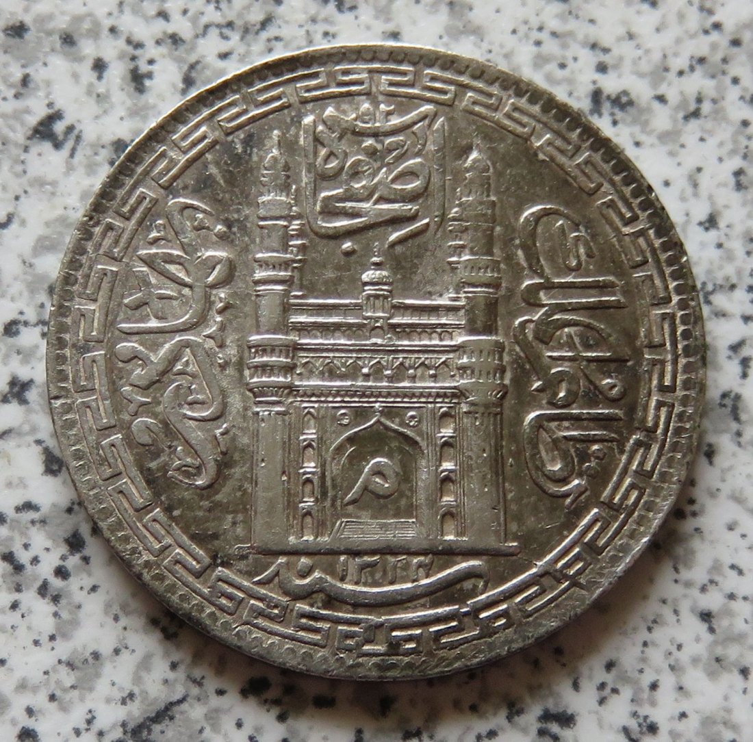  Indien Hyderabad 1 Rupee 1342 (1906)   