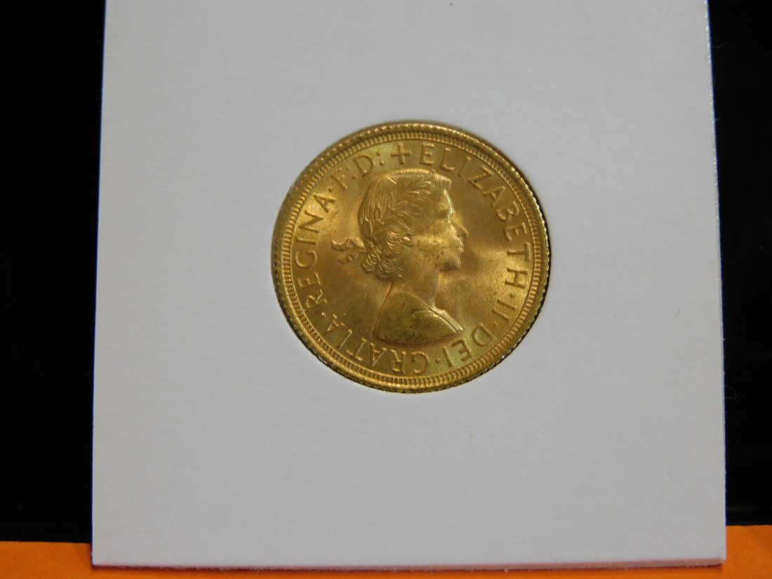  GREAT BRITAIN 1 SOVEREIGN 1958.GRADE-PLEASE SEE PHOTOS.   