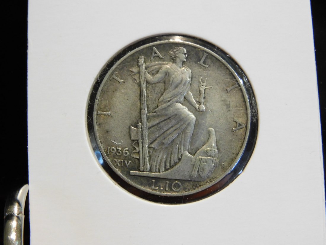  ITALY 10 LIRE 1936.GRADE-PLEASE SEE PHOTOS.   