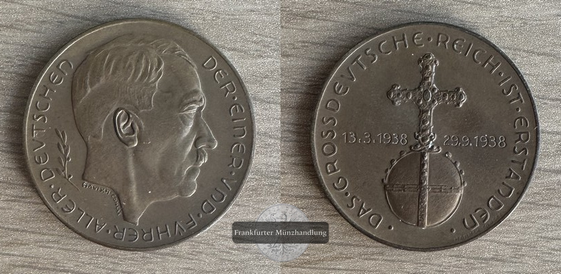  Drittes Reich Bronze Medaille 1938  FM-Frankfurt   