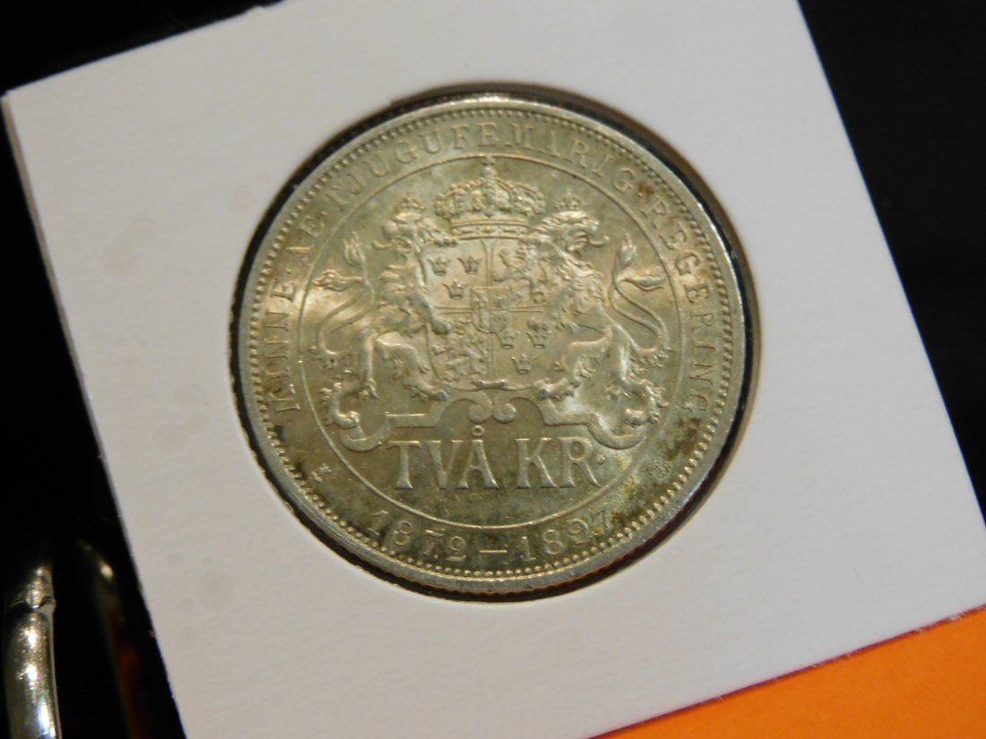  SWEDEN 2 KRONER 1897.GRADE-PLEASE SEE PHOTOS.   