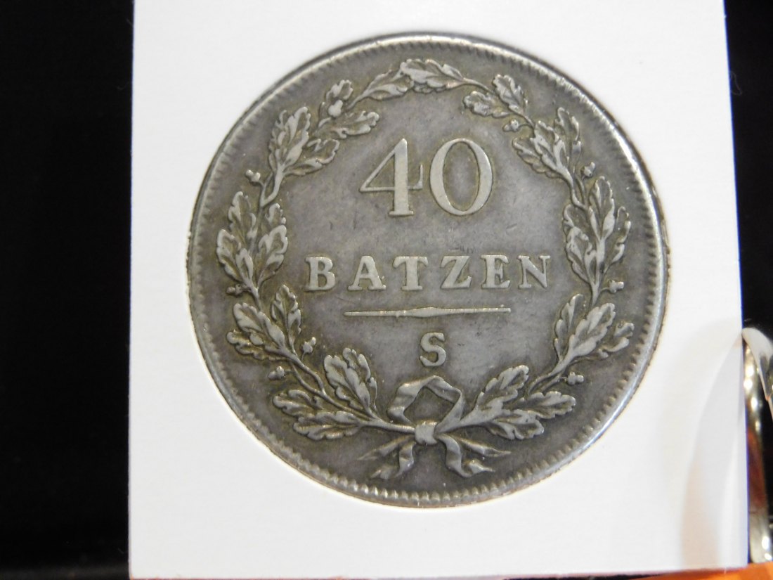  SWITZERLAND 40 BATZEN 1798 HELVETIC REPUBLIC.GRADE-PLEASE SEE PHOTOS.   