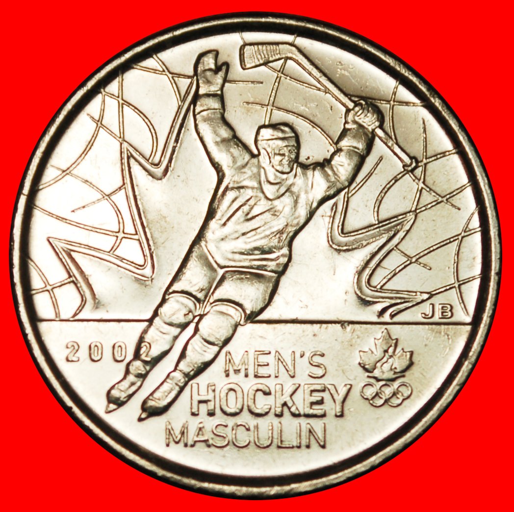  Ⰶ HOCKEY 2002: CANADA ★ 25 CENTS 2009 MINT LUSTRE! ELIZABETH II (1953-2022)  LOW START ★ NO RESERVE!   