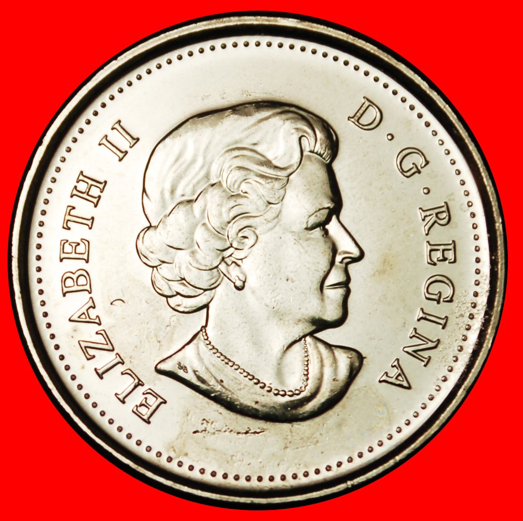  Ⰶ FALCON YELLOW SUN: CANADA★25 CENTS 2011 UNC LUSTRE! ELIZABETH II 1953-2022 LOW START ★ NO RESERVE!   