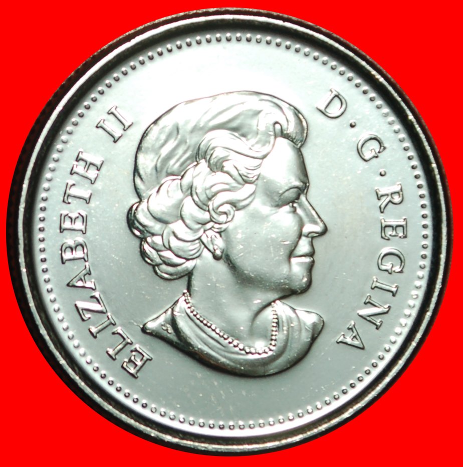  Ⰶ FLAGGE: KANADA★25 CENTS 2015 STG STEMPELGLANZ★UNGEWÖHNLICH★ELISABETH II. 1953-2022★OHNE VORBEHALT!   