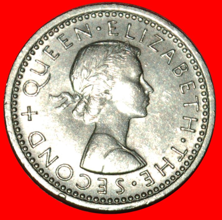  Ⰶ GROSSBRITANNIEN (1956-1965):NEUSEELAND★3 PENCE 1959 GEKLEIDETE ELIZABETH II (1953-★OHNE VORBEHALT!   