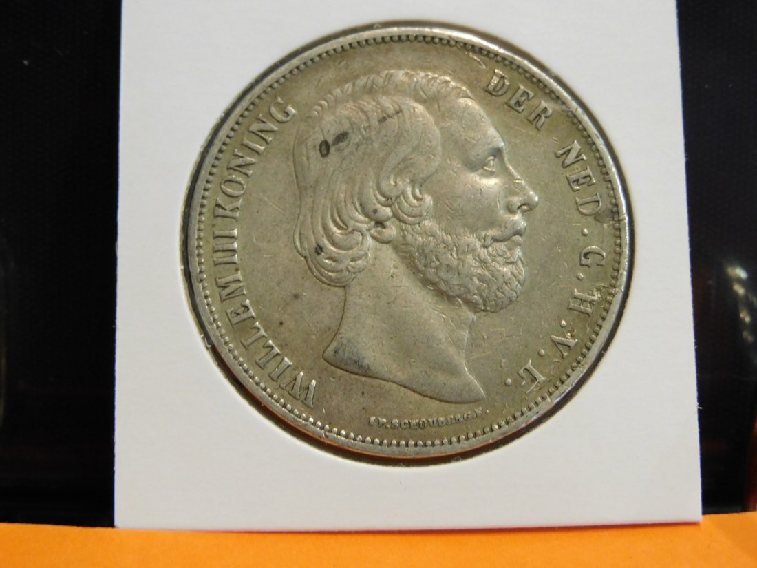  NETHERLANDS 2 1/2 GULDEN 1862.GRADE-PLEASE SEE PHOTOS.   