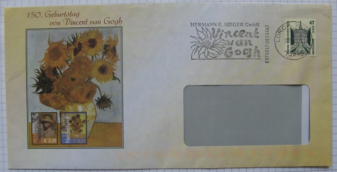  2003, Germany, 150th birthday of Vincent van Gogh, FDC+Mi DE 2176   