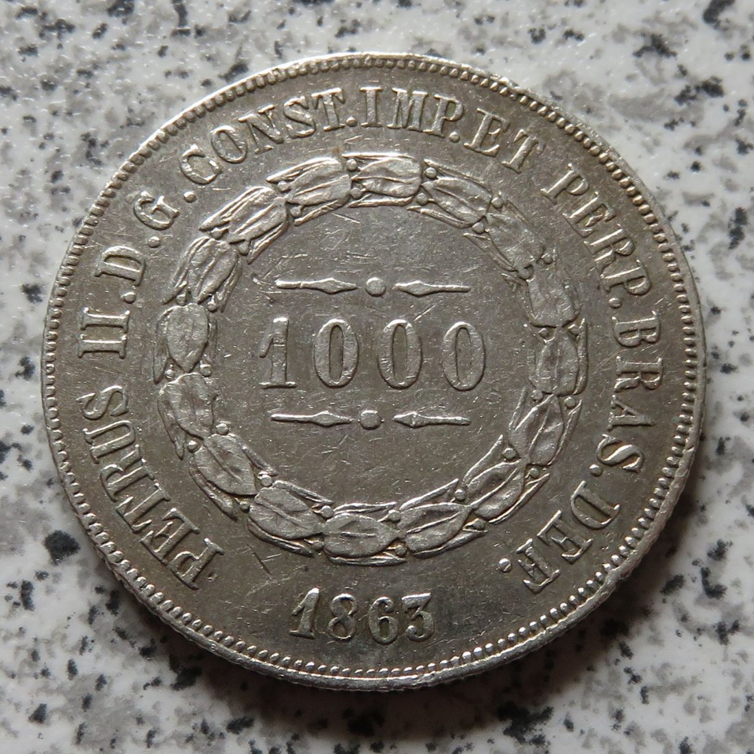  Brasilien 1000 Reis 1863   