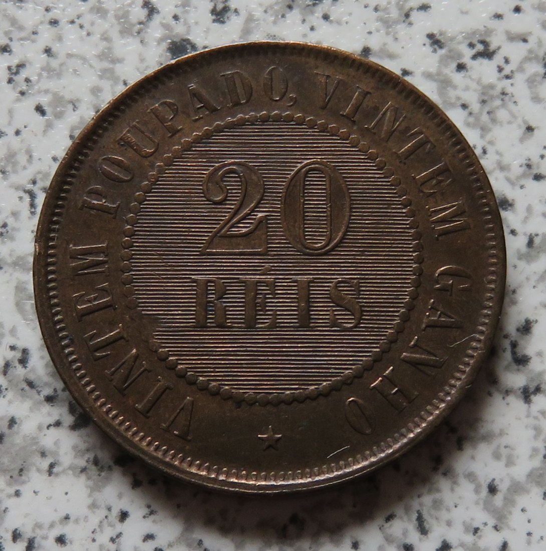  Brasilien 20 Reis 1908, Erhaltung   