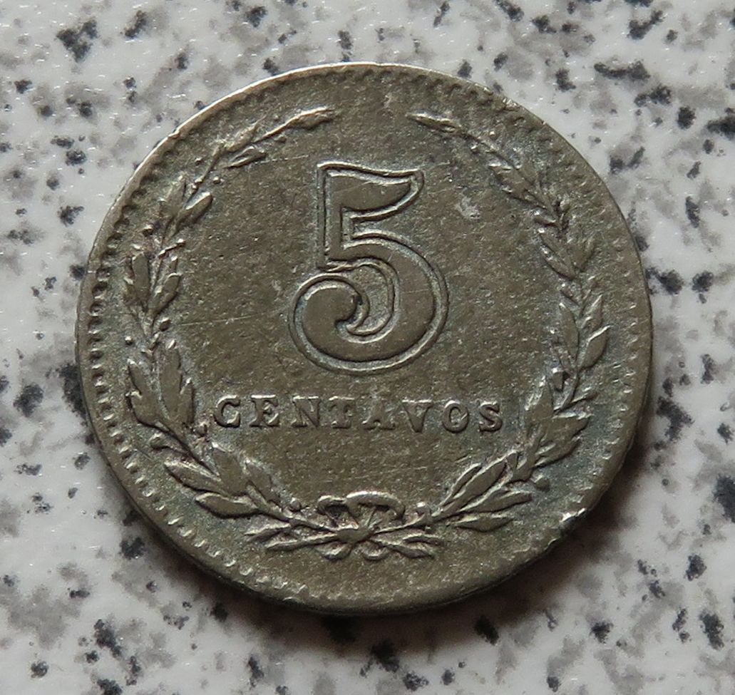  Argentinien 5 Centavos 1897   