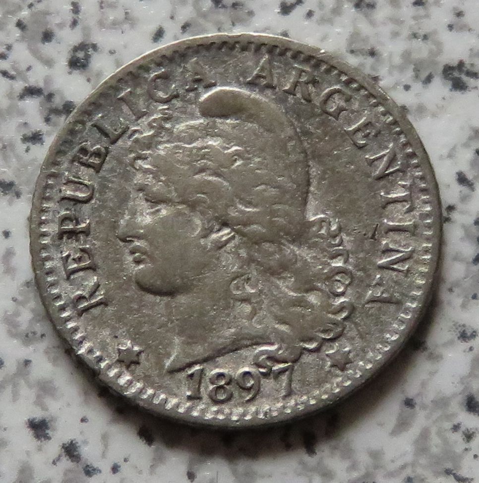  Argentinien 5 Centavos 1897   