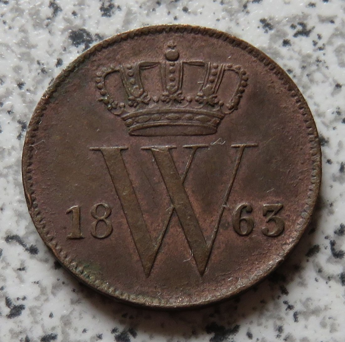  Niederlande 1 Cent 1863   