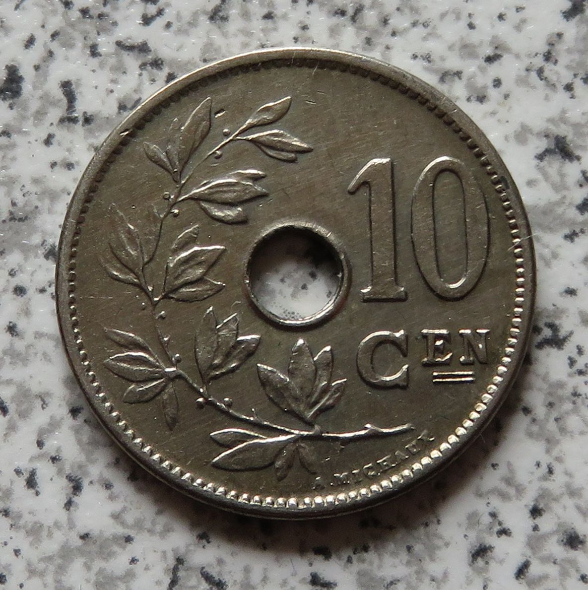  Belgien 10 Centimes 1906, flämisch   