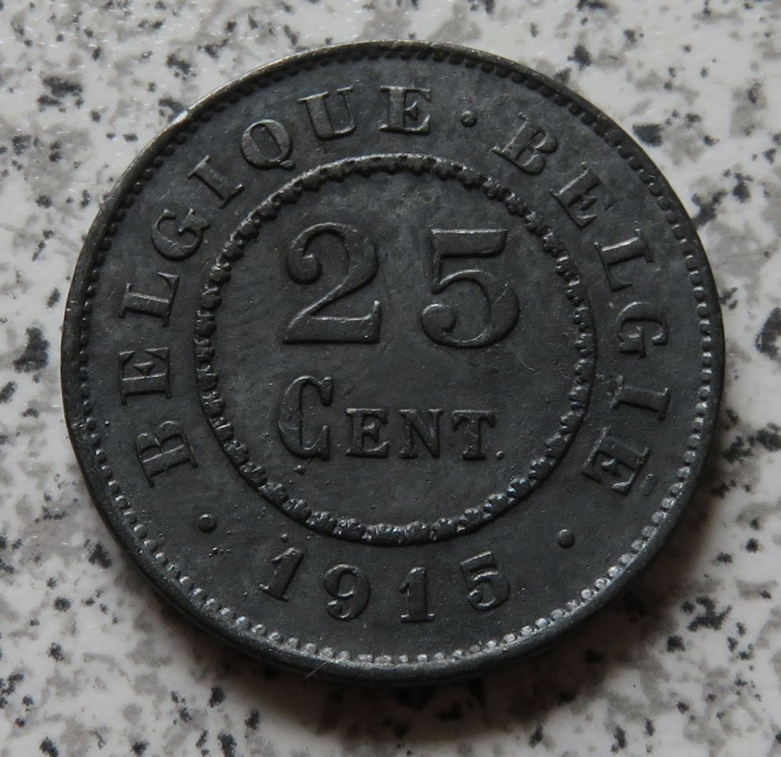  Belgien 25 Centimes 1915   