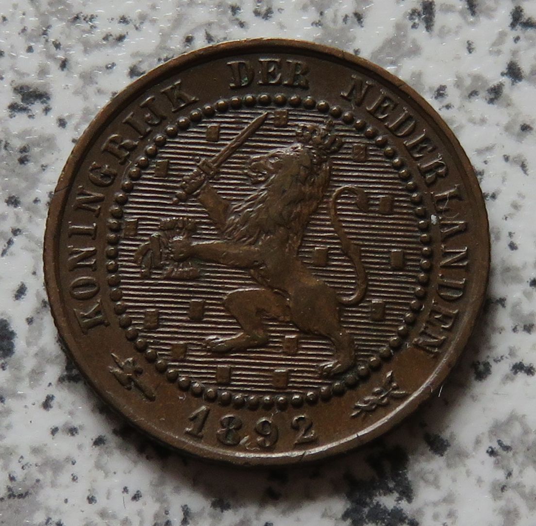  Niederlande 1 Cent 1892   