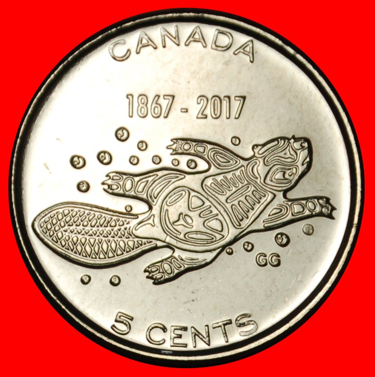  Ⰶ AFTER GENOCIDE: CANADA ★ 5 CENTS 1867-2017 UNC! ELIZABETH II (1953-2022)★LOW START ★ NO RESERVE!   