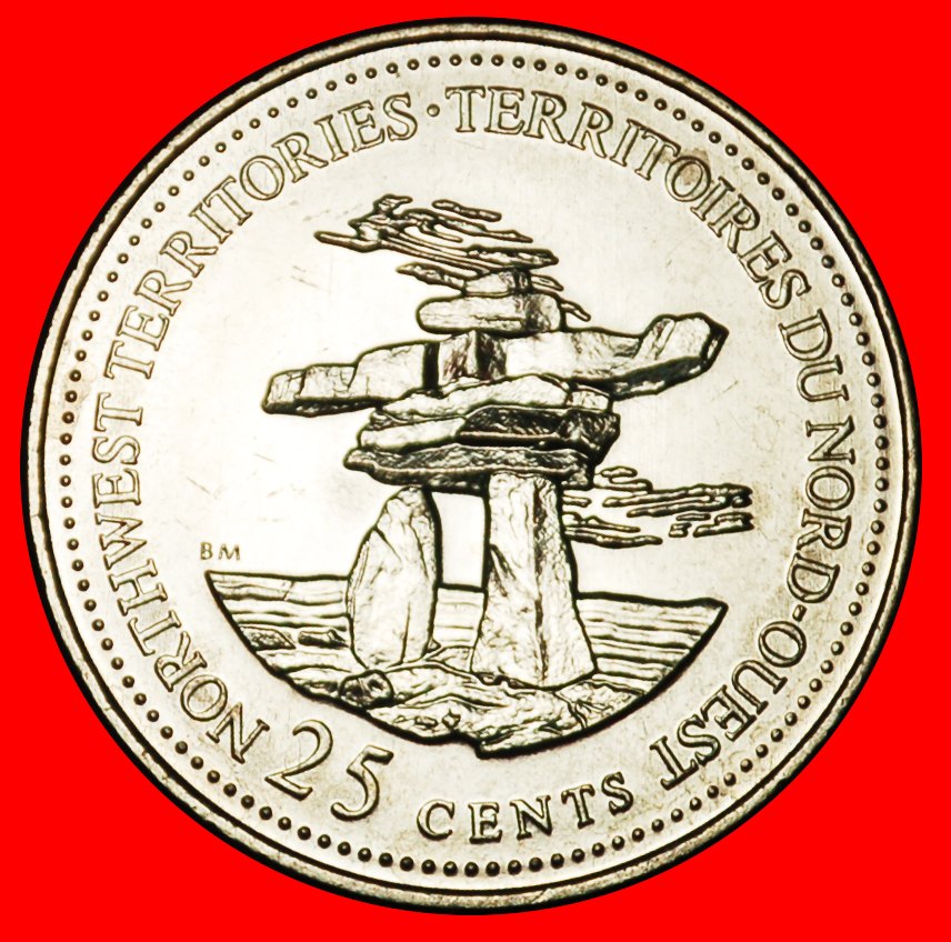  Ⰶ INUKSUK: KANADA ★ 25 CENTS 1867-1992 STG STEMPELGLANZ! ★ELISABETH II. 1953-2022★OHNE VORBEHALT!   