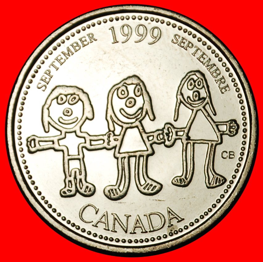  Ⰶ ERROR NOT MULE DRAWNING: CANADA ★25 CENTS 1999! ELIZABETH II (1953-2022)★LOW START ★ NO RESERVE!   