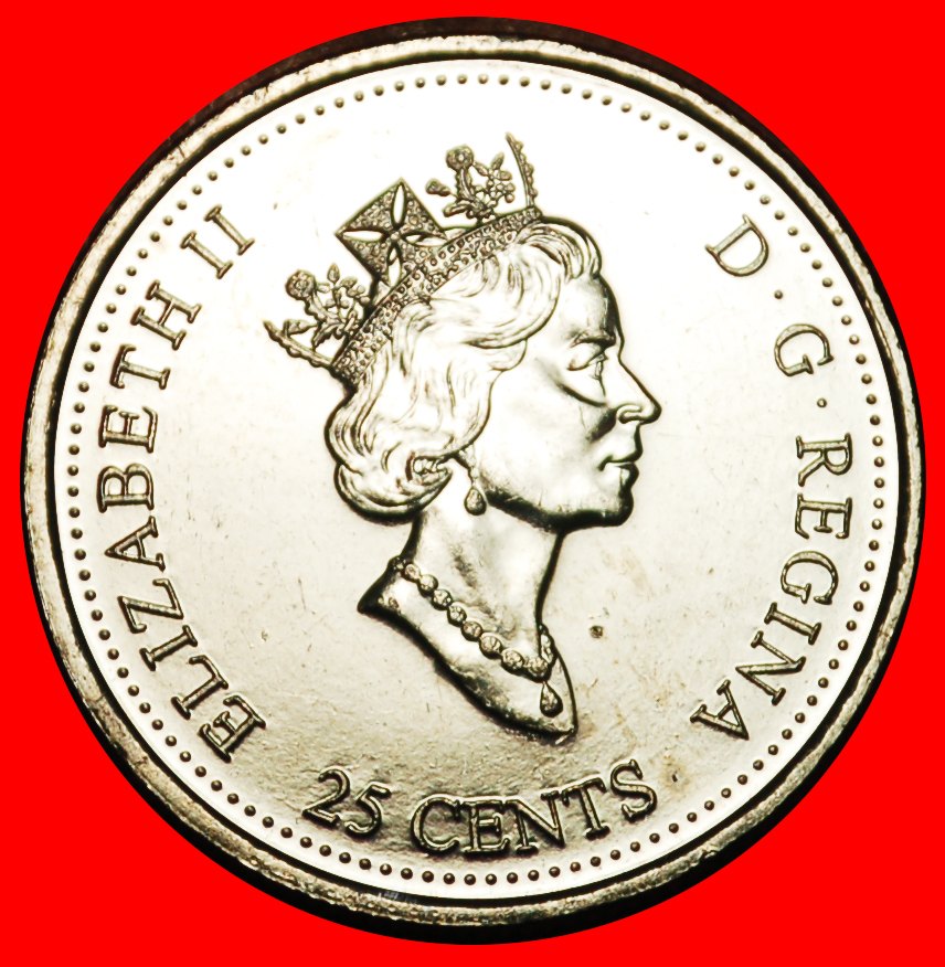  Ⰶ FEHLER KEIN MAUL ZEICHNUNG: KANADA ★ 25 CENTS 1999 STG ★ELISABETH II. 1953-2022★OHNE VORBEHALT!   