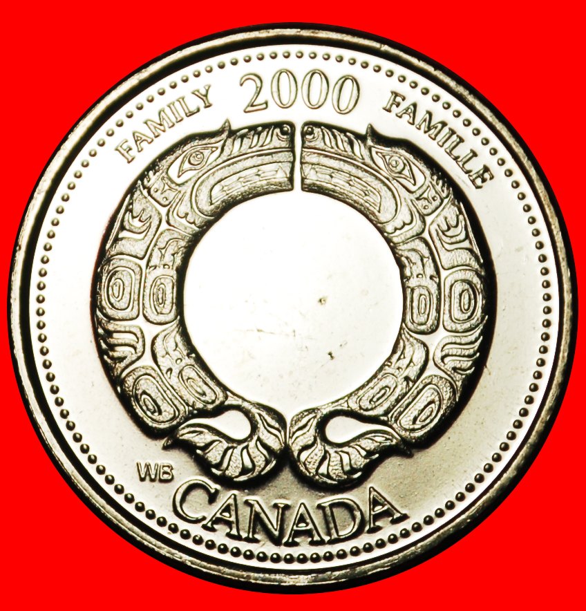  Ⰶ ERROR AFTER GENOCIDE: CANADA ★ 25 CENTS 2000 UNC! ELIZABETH II (1953-2022)★LOW START ★ NO RESERVE!   