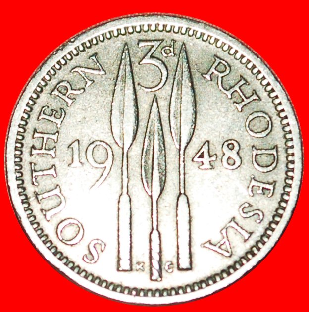  Ⰶ GREAT BRITAIN (1948-1952): RHODESIA★3 PENCE 1948! GEORGE VI (1937-1952) ★LOW START ★ NO RESERVE!   