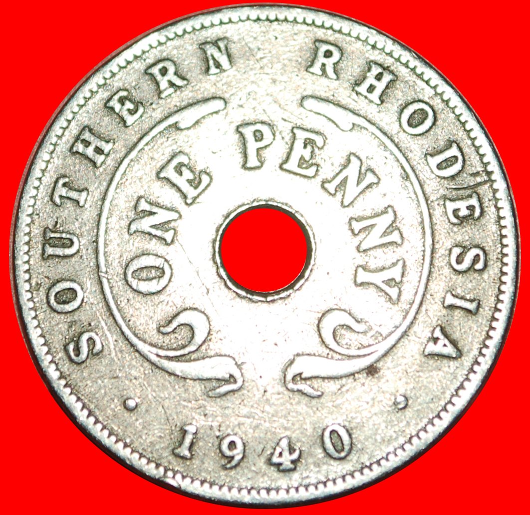  Ⰶ GREAT BRITAIN (1937-1942): RHODESIA ★ 1 PENNY 1940! GEORGE VI (1937-1952) ★LOW START ★ NO RESERVE!   