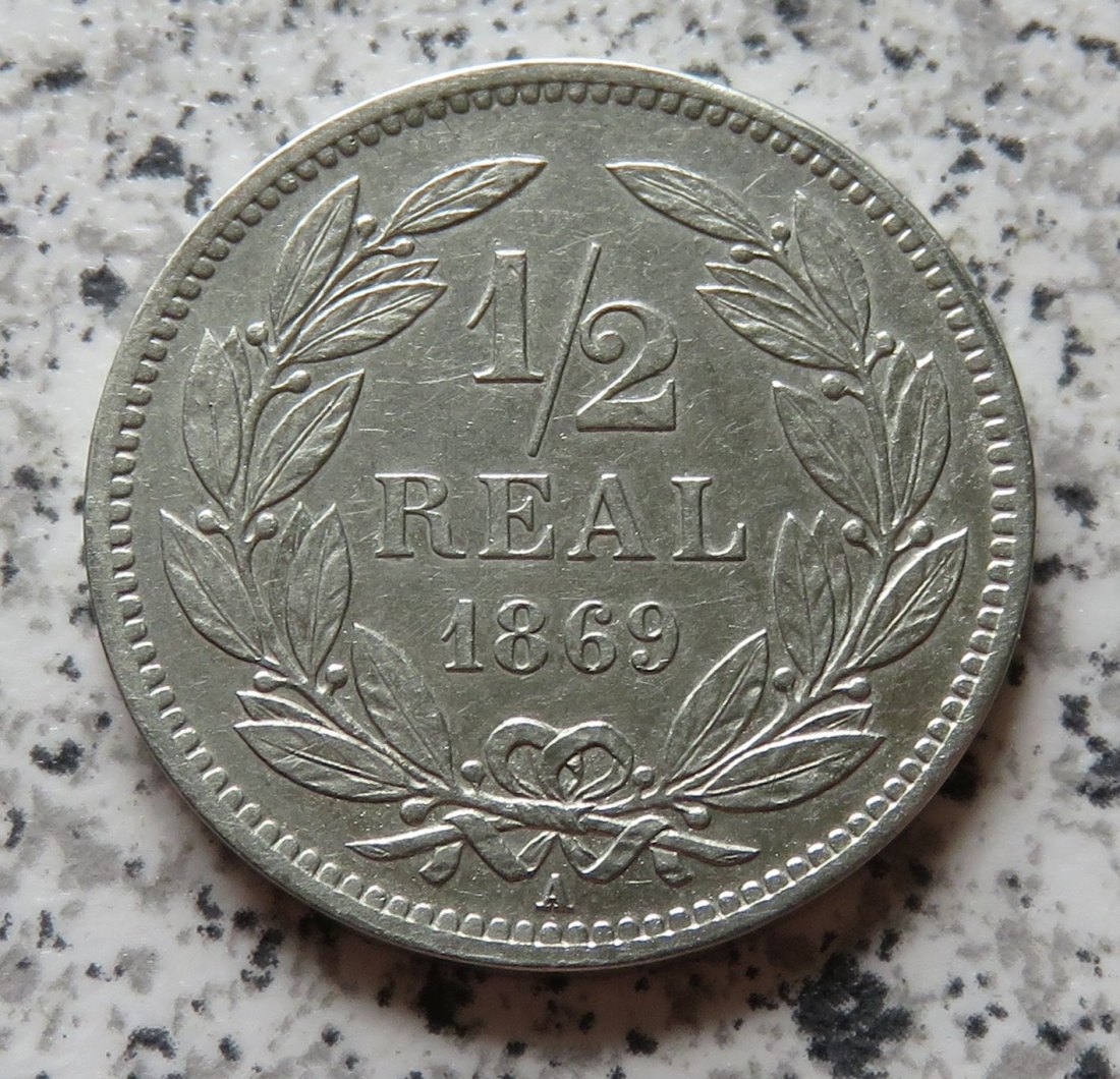  Honduras 1/2 Real 1869   