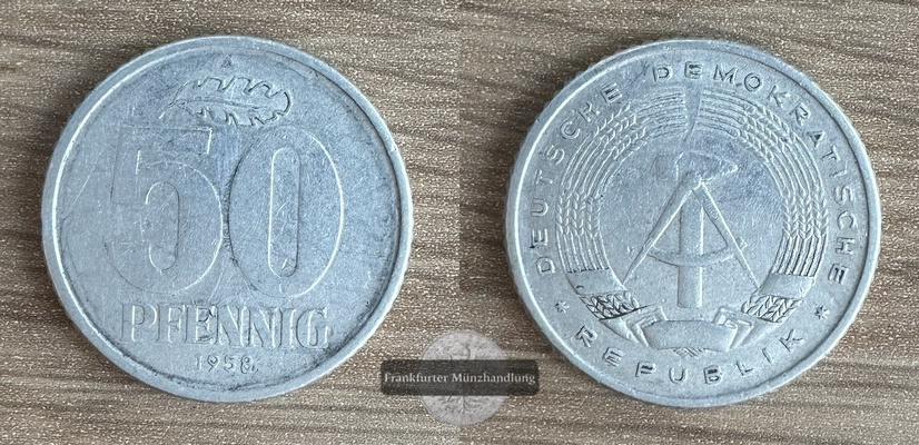  Deutschland - DDR 50 Pfennig 1958 FM-Frankfurt   