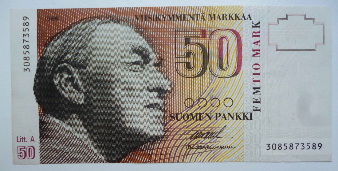  Finnland 50 Markkaa (1986) 1991 Suomen Pankki AU   