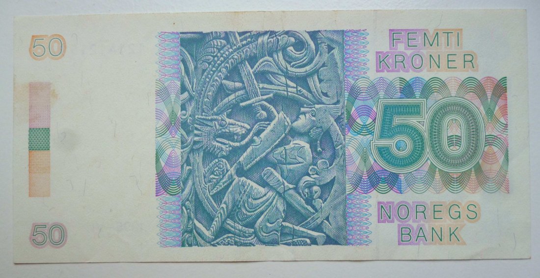  Norwegen 50 Kroner / Kronen 1995 A.O. Vinje sehr schön   