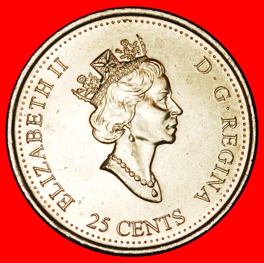  Ⰶ FEHLER 6 MENSCHEN: KANADA ★ 25 CENT 2000 STG STEMPELGLANZ!★ELISABETH II. 1953-2022★OHNE VORBEHALT!   