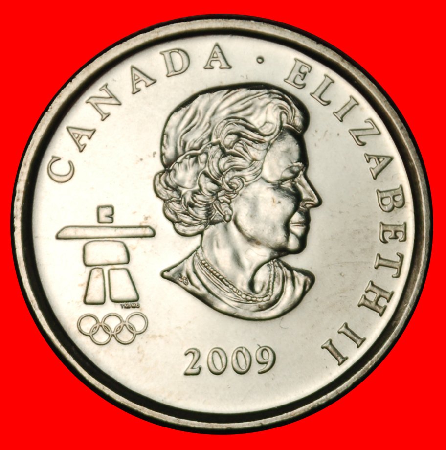  Ⰶ SKATING 2010: CANADA ★ 25 CENTS 2009 UNC LUSTRE! ELIZABETH II (1953-2022)★LOW START ★ NO RESERVE!   