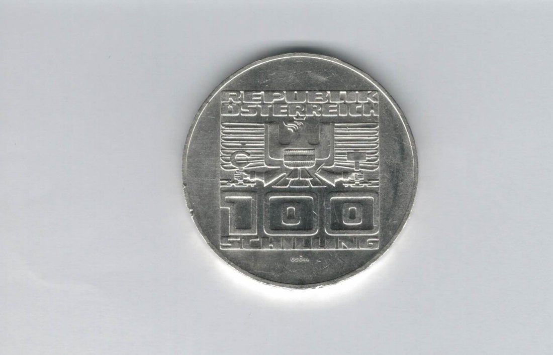  100 Schilling 1975 20 Jahre Staatsvertrag silber Österreich 2. Republik (01914/3)   