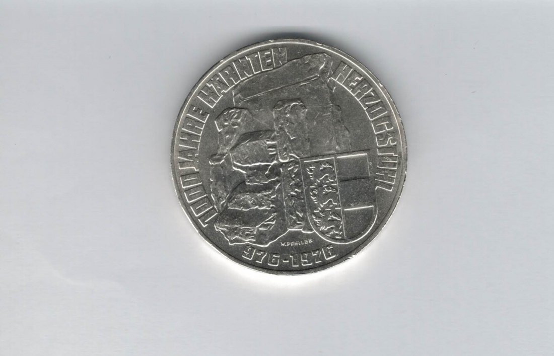  100 Schilling 1976 Kärnten Herzogstuhl 1000 Jahre Österreich 2. Republik Ag (01914/12)   