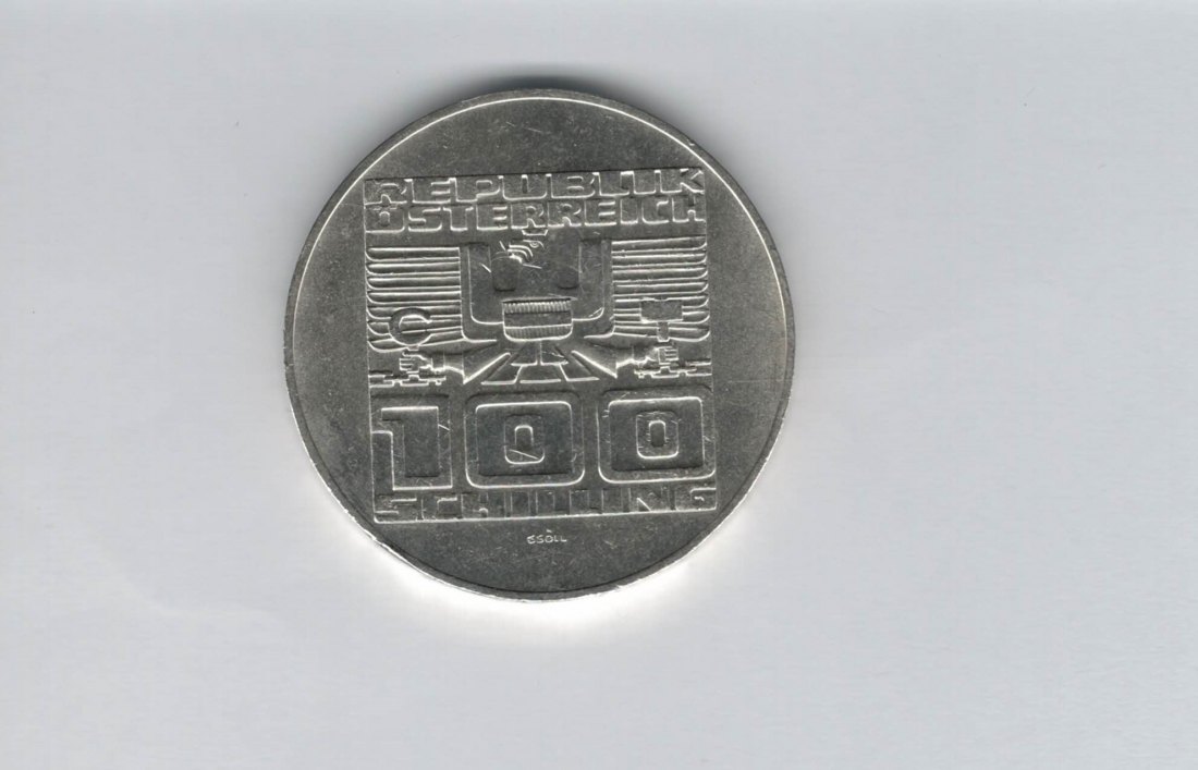  100 Schilling 1976 Kärnten Herzogstuhl 1000 Jahre Österreich 2. Republik Ag (01914/12)   