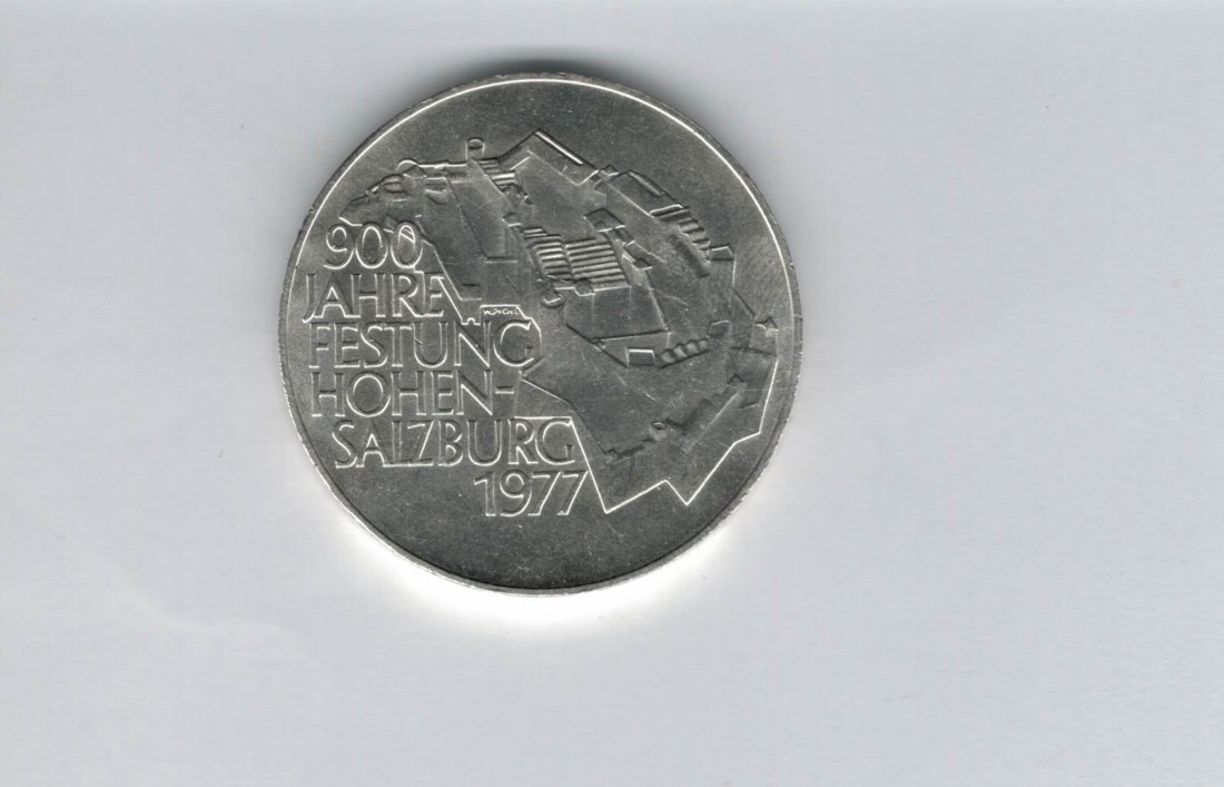  100 Schilling 1977 900 Jahre Festung Hohensalzburg silber Österreich 2.Rep (01914/15)   