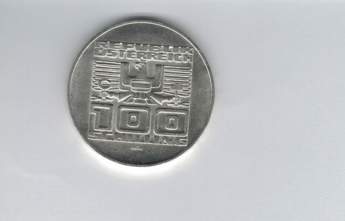  100 Schilling 1977 900 Jahre Festung Hohensalzburg silber Österreich 2.Rep (01914/15)   