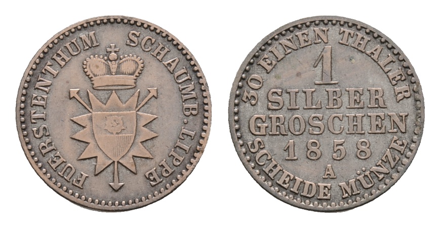  Schaumburg-Lippe; Kleinmünze 1858   