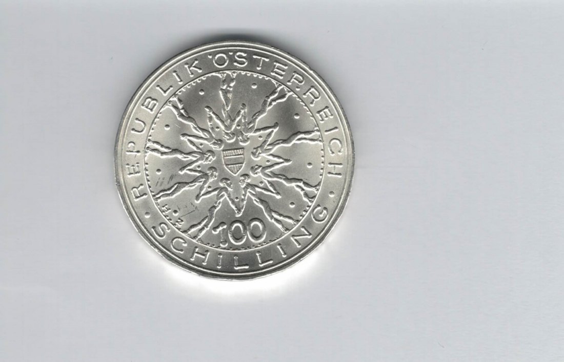  100 Schilling 1978 Schlacht Dürnkrut und Jedenspeigen Ag Österreich 2. Republik (1914/18   