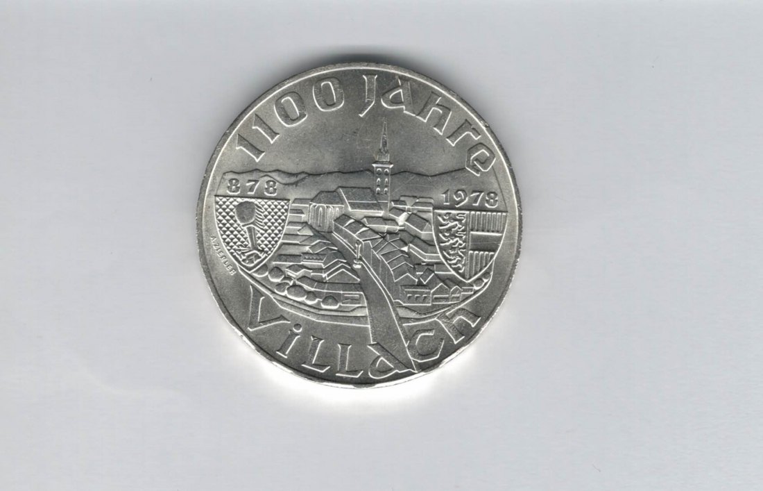  100 Schilling 1978 1100 Jahre Villach/Kärnten silber Österreich 2. Republik (01914/19)   