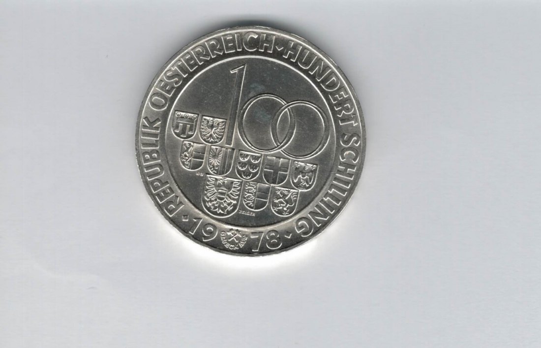  100 Schilling 1978 Arlberg Strassentunnel silber Österreich 2.Rep (01914/20)   