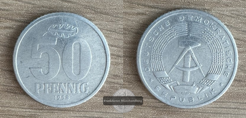  Deutschland - DDR 50 Pfennig 1958 FM-Frankfurt   