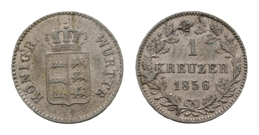  Württemberg; Kleinmünze 1856   