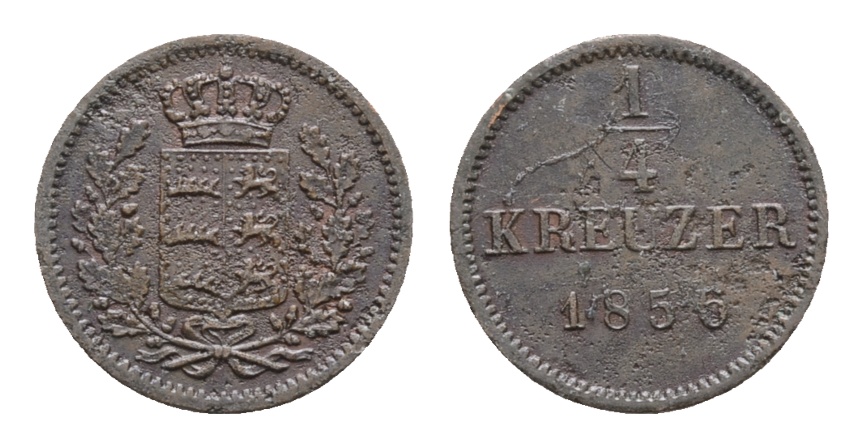  Württemberg; Kleinmünze 1856   