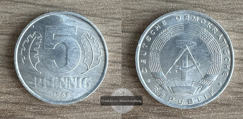  Deutschland - DDR 5 Pfennig 1968   FM-Frankfurt   