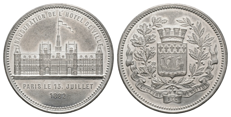  Medaille; Paris 13 Juli 1882; Zinn; 37,49 g; Ø 50,32   