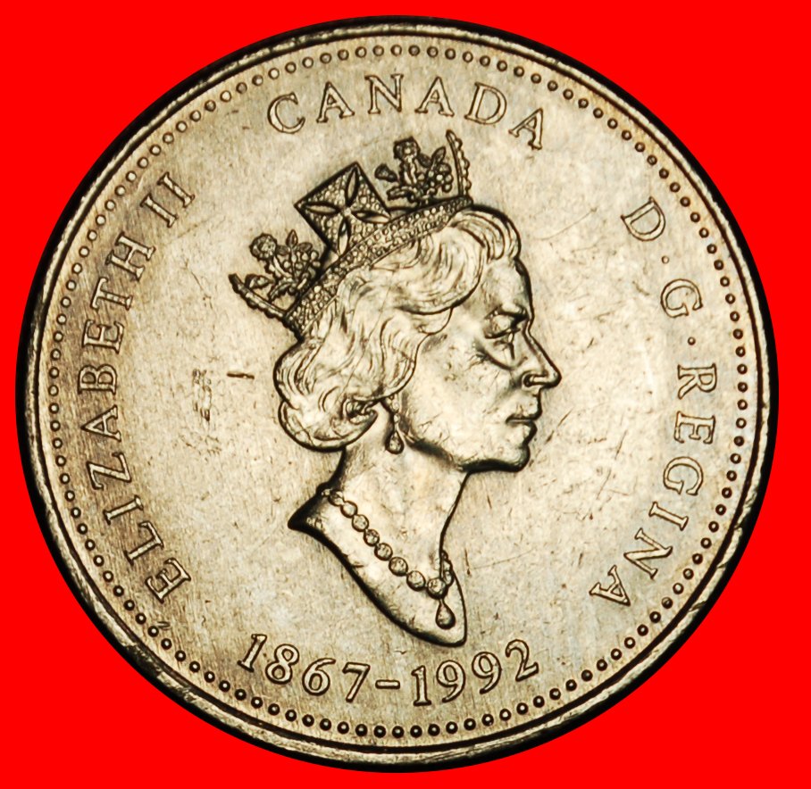  Ⰶ BEACH: CANADA ★ 25 CENTS 1867-1992 ELIZABETH II (1953-2022) LOW START ★ NO RESERVE!   