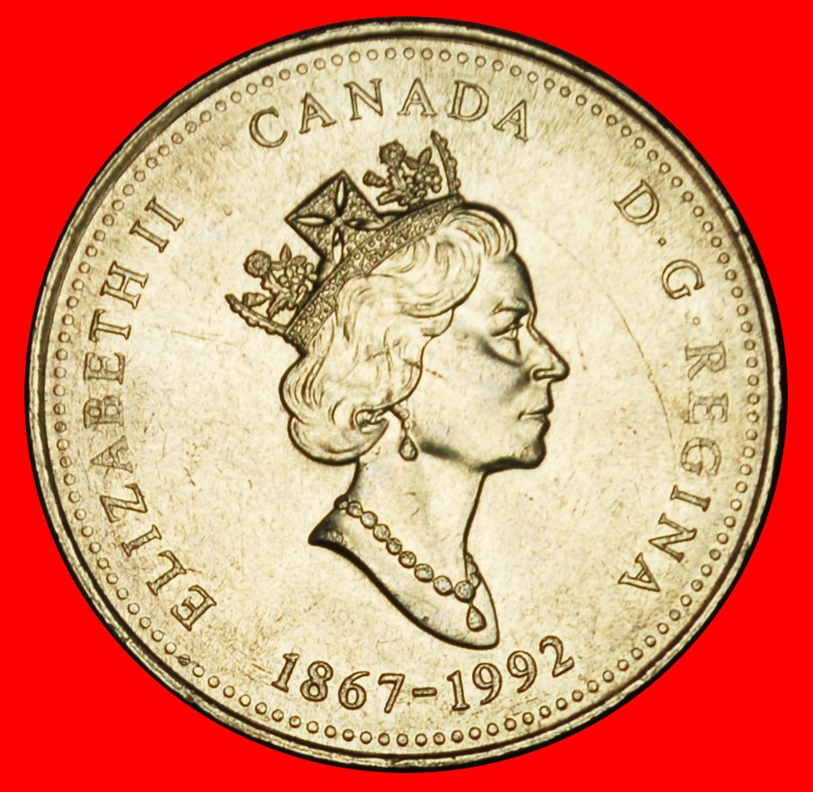  Ⰶ GLACIER: CANADA ★ 25 CENTS 1867-1992 UNC LUSTRE! ELIZABETH II (1953-2022) LOW START ★ NO RESERVE!   